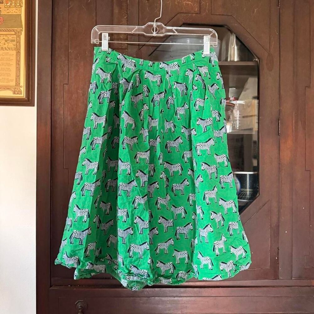 Zebra Print Cotton Midi Skirt | Compañía Fantástica